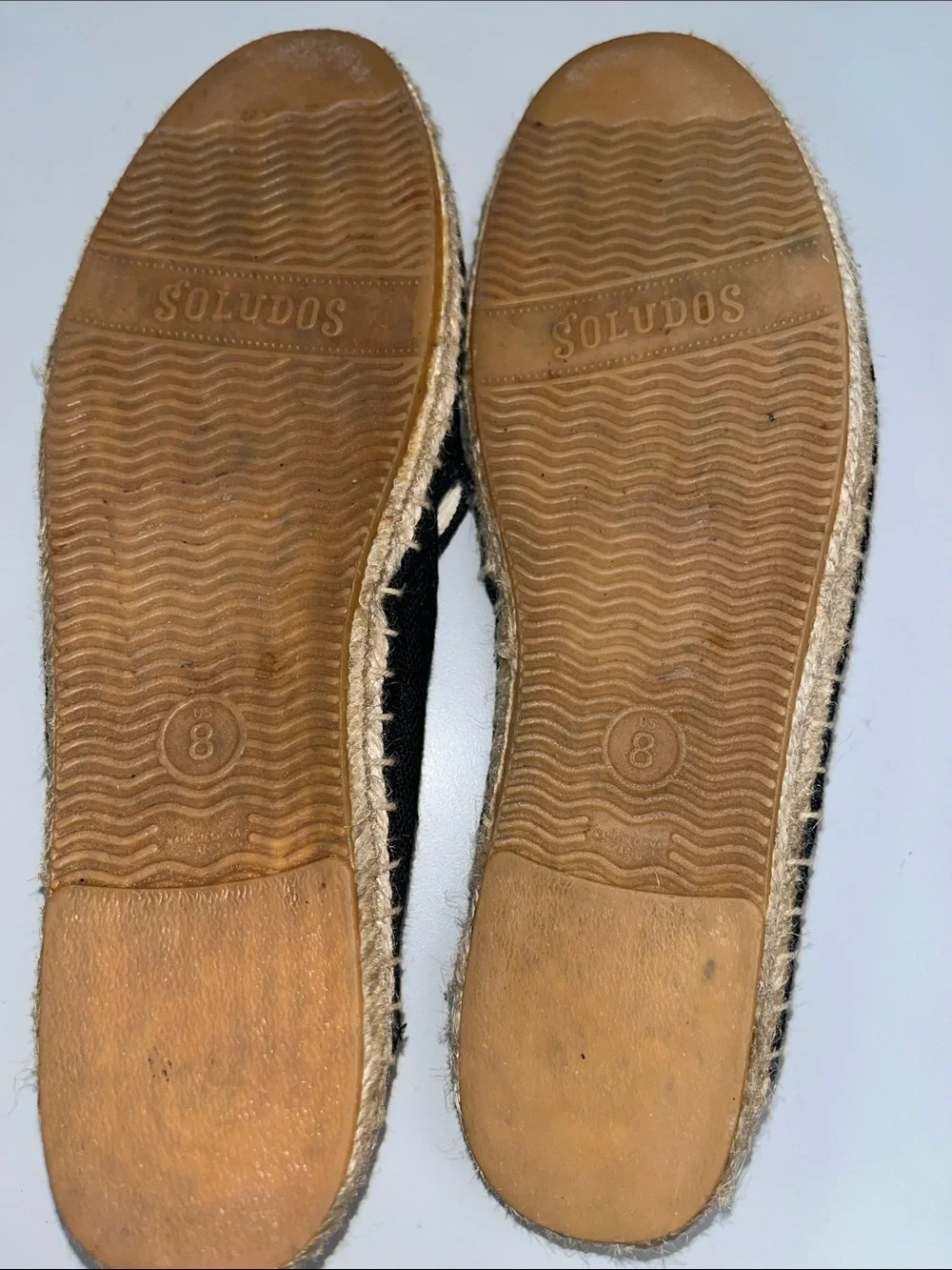 Soludos Black Espadrilles with Pineapple Embroidery Size 8